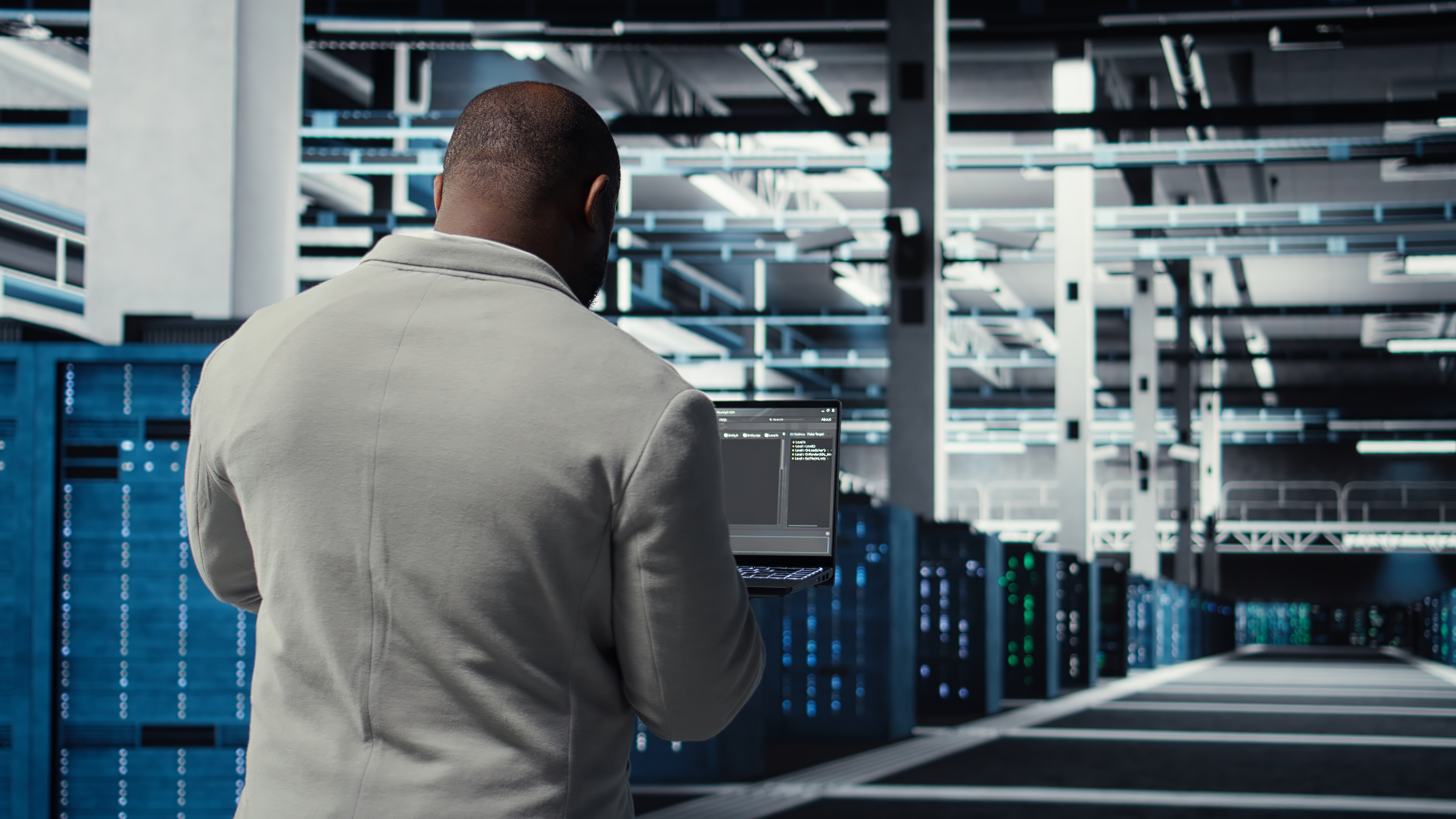 Datacenter technician managing server infrastructure